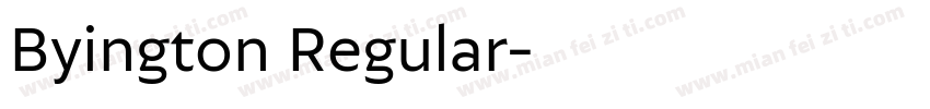 Byington Regular字体转换